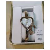 Minicci Heart-Shaped Watch with Lock Charm