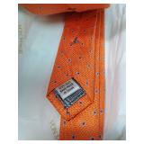 Von Maur Orange Polka Dot Silk Necktie