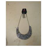 Paparazzi Textured Silver Statement Necklace