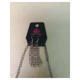 Paparazzi Textured Silver Statement Necklace