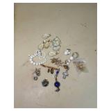 Mixed Jewelry Lot with White Bead Necklace