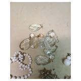 Mixed Jewelry Lot with White Bead Necklace