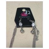 Paparazzi Crystal Bell Drop Necklace Set