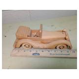 Handcrafted Wooden Classic Car Model
