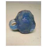 Handcrafted Blue Resin mug with Steel Insert