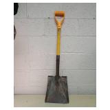 Square Point Shovel with Yellow Handle