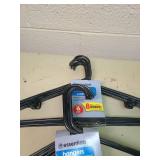 Essentials Black Plastic Clothes Hangers 8-Pack lot of 2