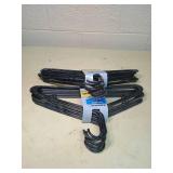 Essentials Black Plastic Clothes Hangers 8-Pack lot of 2