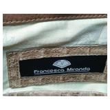 Francesca Miranda Crocodile Embossed Leather Handbag