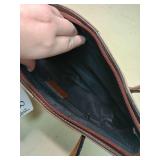 Two-Tone Brown Leather Shoulder Bag