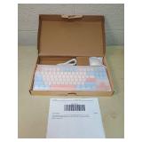 Brand new 2.4G Wireless Keyboard and Mouse Combo, RGB Backlit Keyboard Mouse Set for Windows, Android & MacOS, Aesthetic Keyboard Mouse with USB & Type-C Dongle for PC Computers, Macbooks, Laptops, Iv