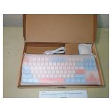 Brand new 2.4G Wireless Keyboard and Mouse Combo, RGB Backlit Keyboard Mouse Set for Windows, Android & MacOS, Aesthetic Keyboard Mouse with USB & Type-C Dongle for PC Computers, Macbooks, Laptops, Iv