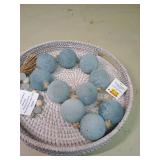 Lot of teal and white decor iteams