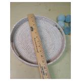 Lot of teal and white decor iteams