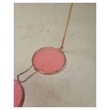 Round Pink Tinted Sunglasses with Gold Frame