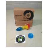 Puffing Bird Glass Pipe with Grinder Set