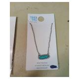 Time and Tru Turquoise Necklace and Heart Earrings Set