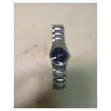 Movado Stainless Steel Watch with Black Dial