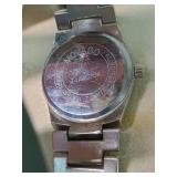 Movado Stainless Steel Watch with Black Dial