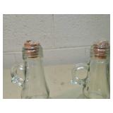 Set of 3 Clear Glass Syrup Bottles with Handles