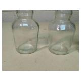 Set of 3 Clear Glass Syrup Bottles with Handles