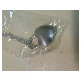 Blue Crystal Heart Pendant Necklace