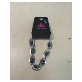 Paparazzi Blue Bead Silver Link Bracelet
