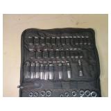 Craftsman Socket and Wrench Set with Tool Roll (missing some pieces)