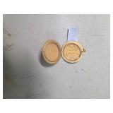 Victorian Gold pendant with Crystal Accents