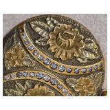 Victorian Gold pendant with Crystal Accents