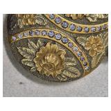 Victorian Gold pendant with Crystal Accents