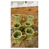 Green and Gold Ceramic tea set