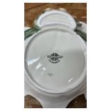 Fitz and Floyd Swan Dish with Flowers