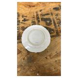 Japanese Coral Rim Floral Plate