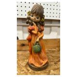 1970s Orange Dress Figurine