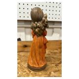 1970s Orange Dress Figurine