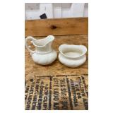 Lenox White Porcelain Cream and Sugar Set