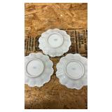 Japanese Floral Hand Painted Dessert Plates Set of 3