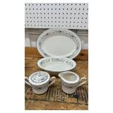 Noritake Blue Floral Serving Set