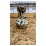 Decorative Floral Porcelain Pitcher, 9 inches tall