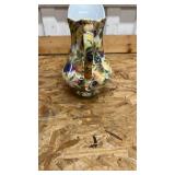 Decorative Floral Porcelain Pitcher, 9 inches tall