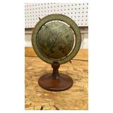 Decorative World Globe with Wooden Base, approximately 9 inches tall