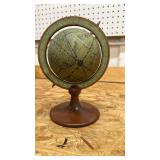 Decorative World Globe with Wooden Base, approximately 9 inches tall