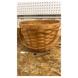 Longaberger Round Basket - Dresden, Ohio,slight damage, see pics