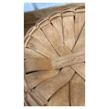 Longaberger Round Basket - Dresden, Ohio,slight damage, see pics