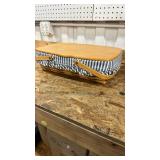 Longaberger Casserole Basket with Blue Striped Liner, Lid, and divider