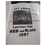 1987 Lawrence High School Yearbook - Red and Black