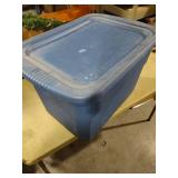 Large Blue Storage Container with Lid