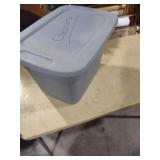 Gray Storage Container with Lid