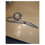 Ornate Silver Tone magnifying glass